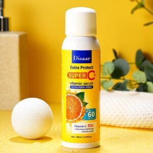 Disaar Vitamin-C Super Organic SPF-60 Sunscreen Whitening Brightening Calming Repair Spray (160ml)