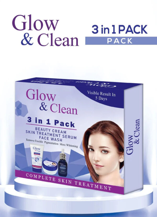 Glow & Clean 3in1 (Beauty Cream + Skin Treatment Serum + Face Wash)
