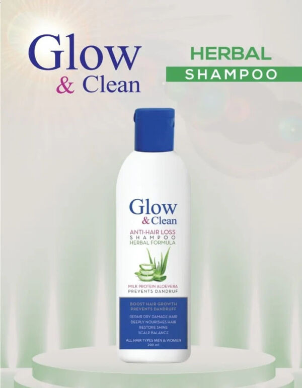 Glow & Clean Anti-Hair Loss Herbal Shampoo (200ml) Boost Hair Growth Prevents Dandruff