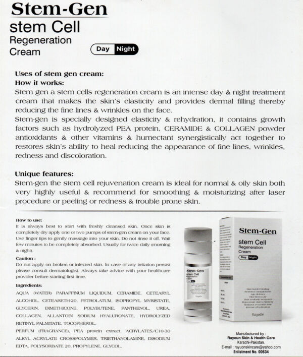 Rayuon Skincare Stem-Gen Stem Cell Regeneration Cream (30gm)