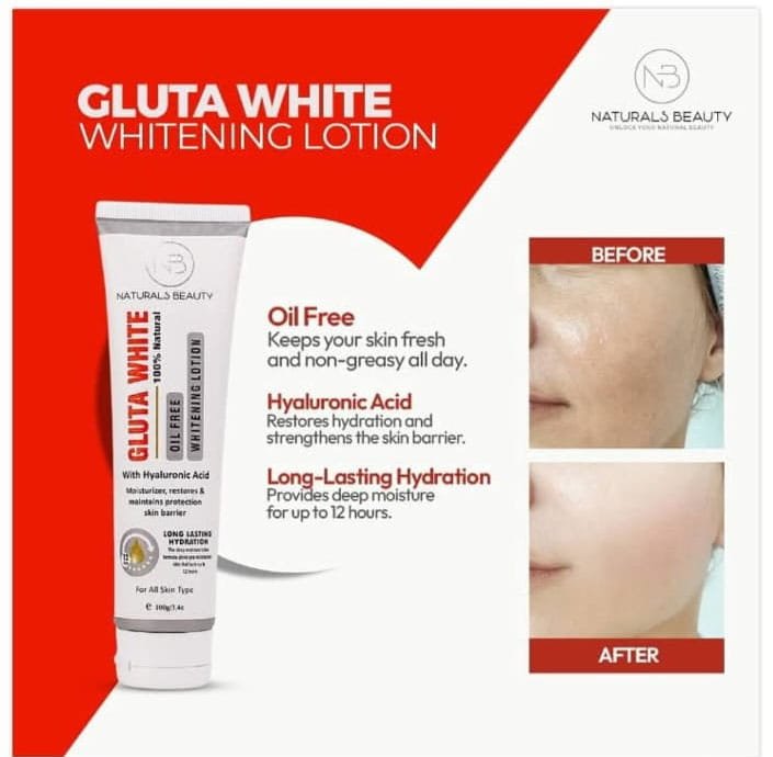 Naturals Beauty Gluta White Oil Free Whitening Lotion (100gm)